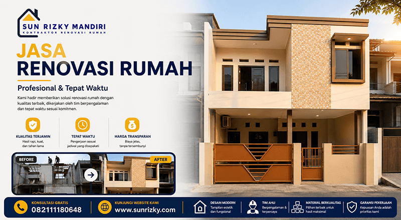 Jasa Renovasi Rumah Profesional di Depok, Bogor dan Bekasi