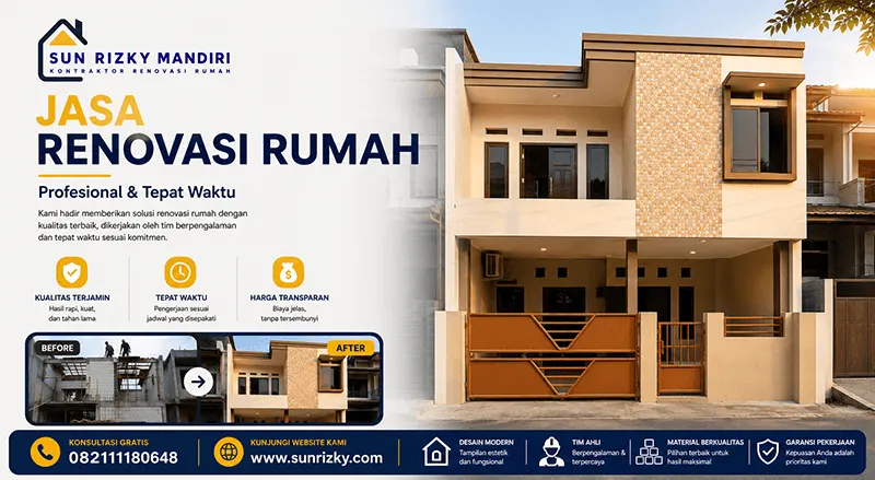 Jasa Renovasi Rumah Profesional di Depok, Bogor dan Bekasi